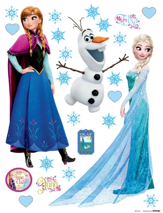 Gyerek öntapadó matrica Jégkirályság DK 1797, Disney Frozen, AG Design