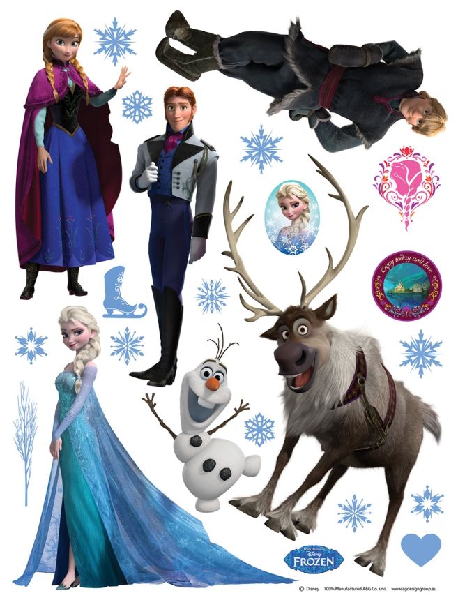 Gyerek öntapadó matrica DK 1776, Disney, Jégkirályság, AG Design