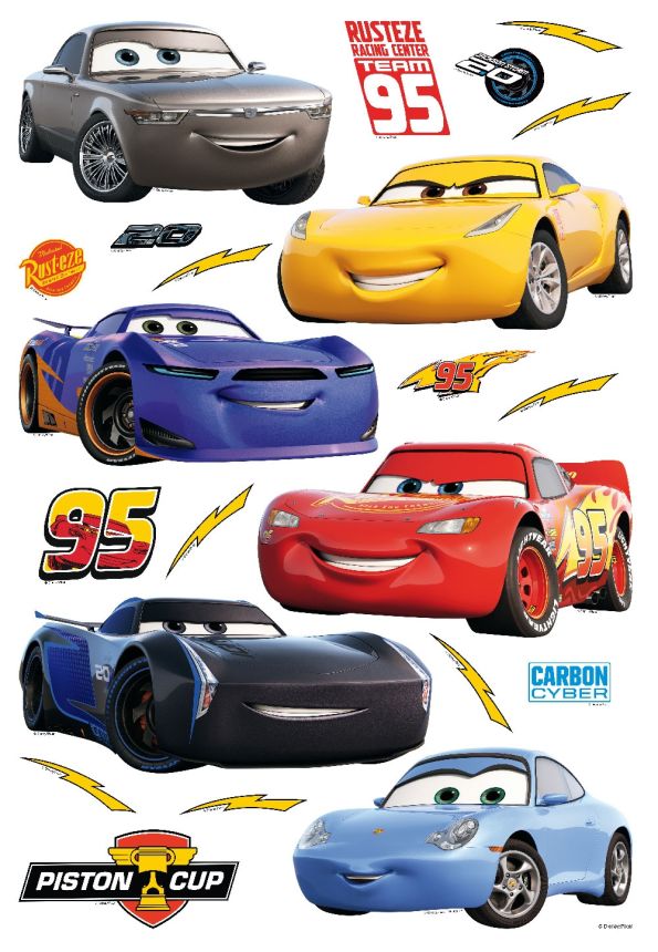 Gyerek öntapadó matrica DK 1728, Disney, Cars, AG Design