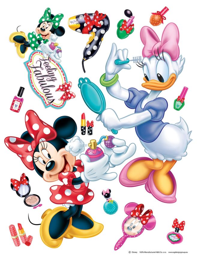 Gyerek öntapadó matrica DK 1767, Disney, Minnie Make-Up, AG Design