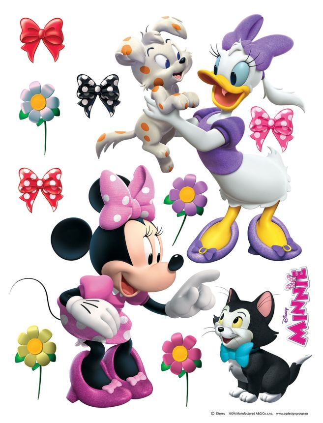 Gyerek öntapadó matrica DK 1768, Disney, Minnie a Daisy, AG Design
