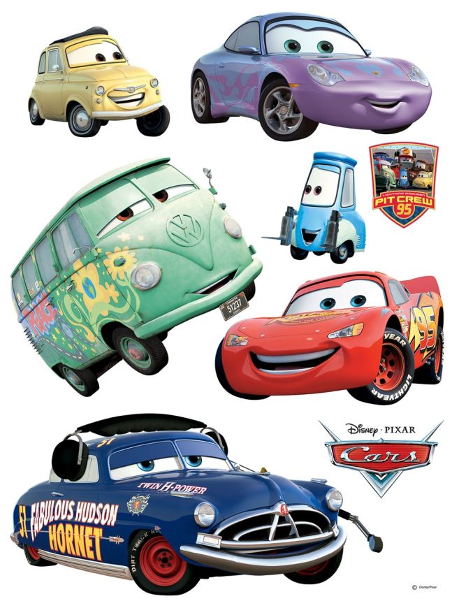 Matrica / öntapadó fali dekoráció DK 851, Disney Autók, AG Design