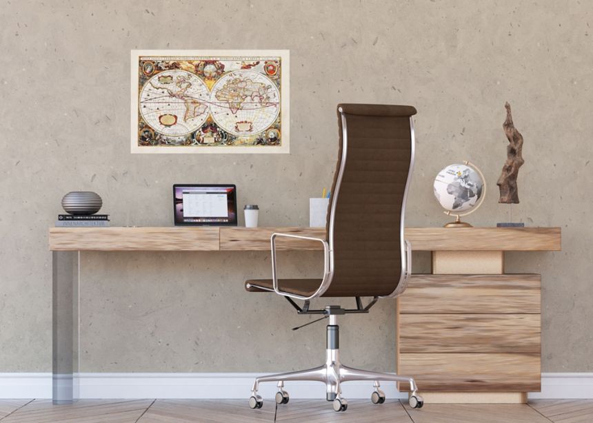 Öntapadó matrica / tapéta SM 3434, Régi világtérkép, AG Design
