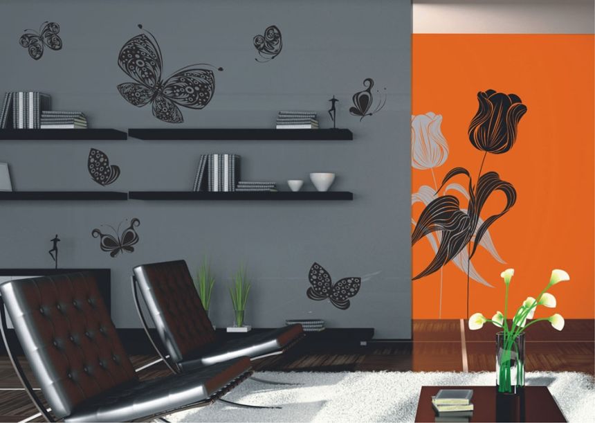 Matrica / öntapadó fali dekoráció F 0459, Pillangók, AG Design