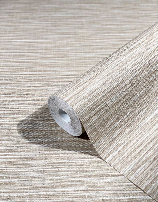 Luxus bézs vlies tapéta, szőtt raffia minta 33316, Botanica, Marburg