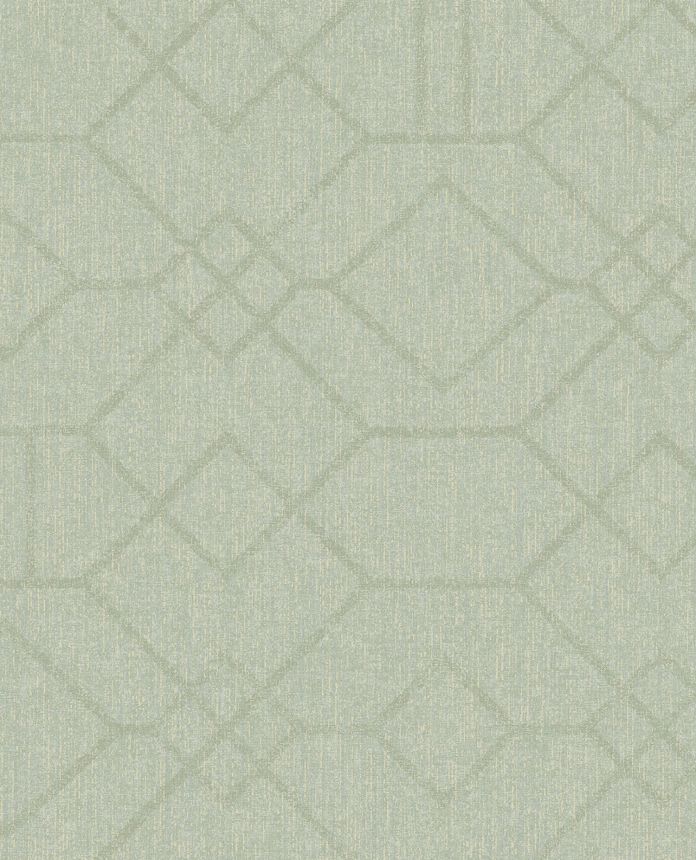 Zöld vlies tapéta geometrikus mintával, 324013, Embrace, Eijffinger