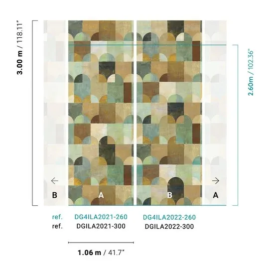 Vlies fotótapéta geometriai minta, DGILA2021, Aquila, Khroma by Masureel