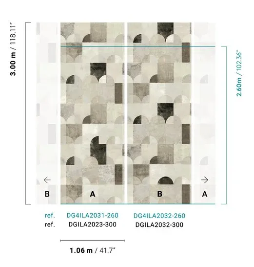 Vlies fotótapéta geometriai minta, DGILA2031, Aquila, Khroma by Masureel