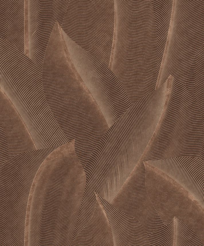 Barna vlies tapéta levelekkel, AL26222, Allure, Decoprint