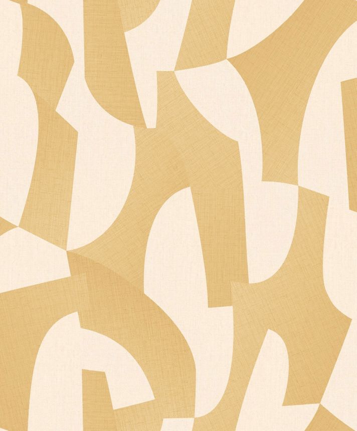 Okker geometrikus vlies tapéta, AL26271, Allure, Decoprint