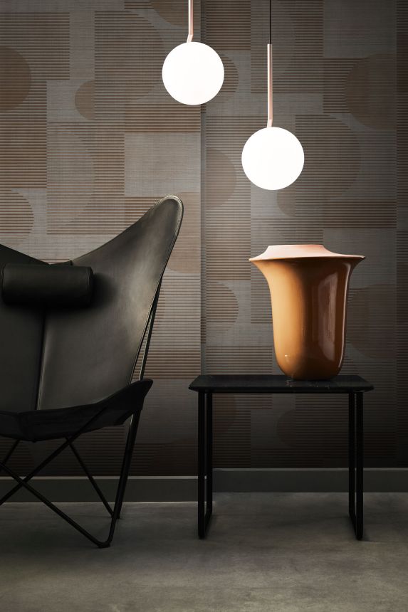 Szürkés-barna geometrikus vlies tapéta, AL26282, Allure, Decoprint