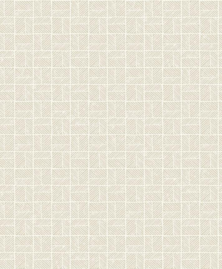 Krémes vlies tapéta, geometrikus mintával, BA26080, Brazil, Decoprint