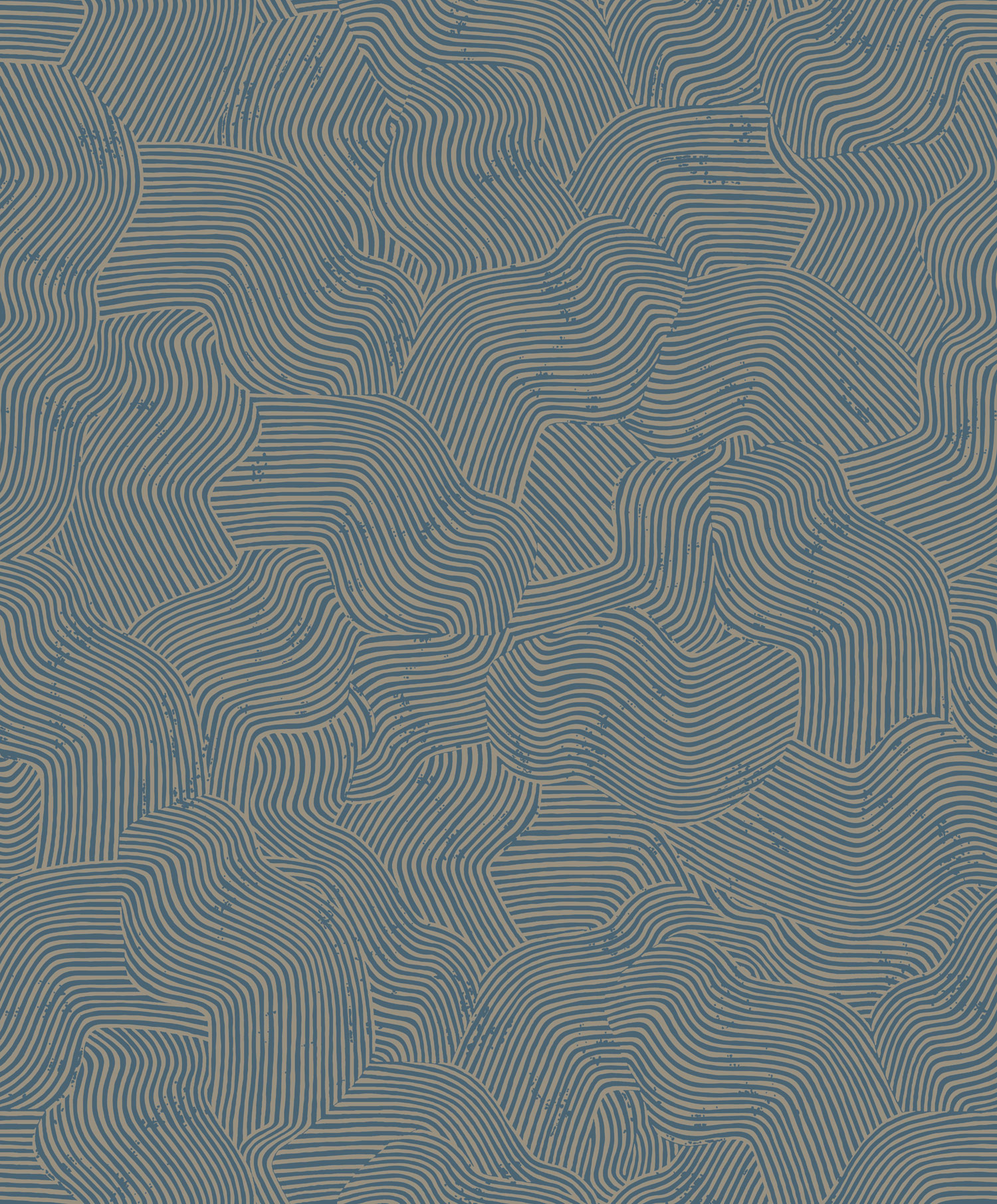 Kék-arany vlies tapéta, geometrikus mintával, BA26092, Brazil, Decoprint