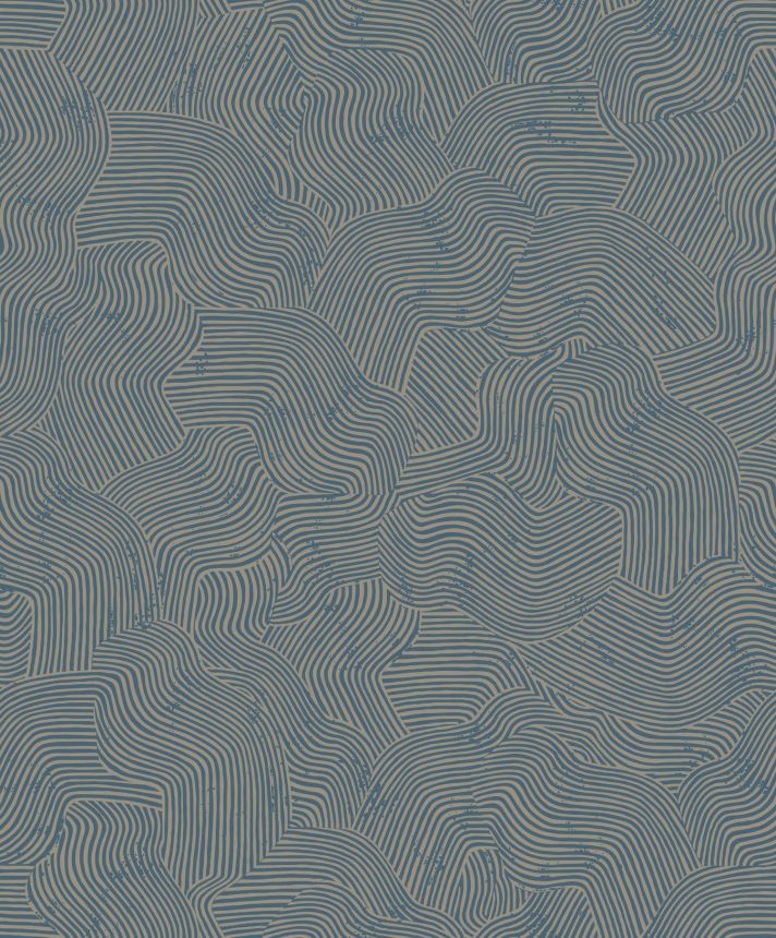 Kék-arany vlies tapéta, geometrikus mintával, BA26092, Brazil, Decoprint