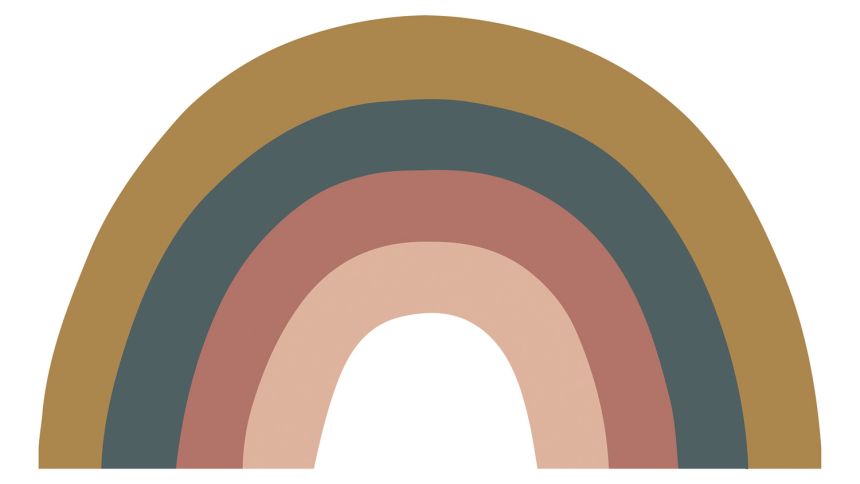 Előre ragasztott polár tapéta, Szivárvány dekoráció, PLC008, Platinum Shapes, Decoprint