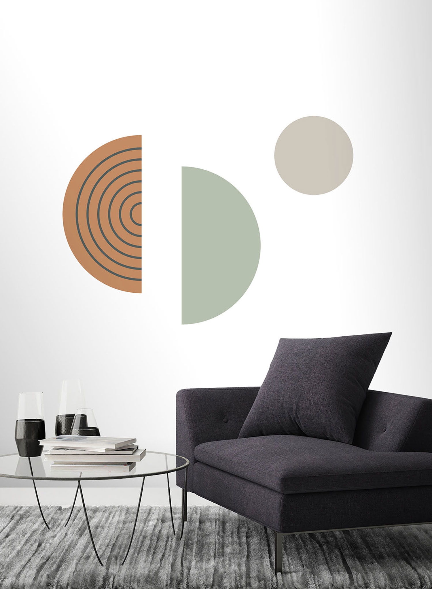 Előre ragasztott vlies változó fali dekoráció, PLC042, Platinum Shapes, Decoprint