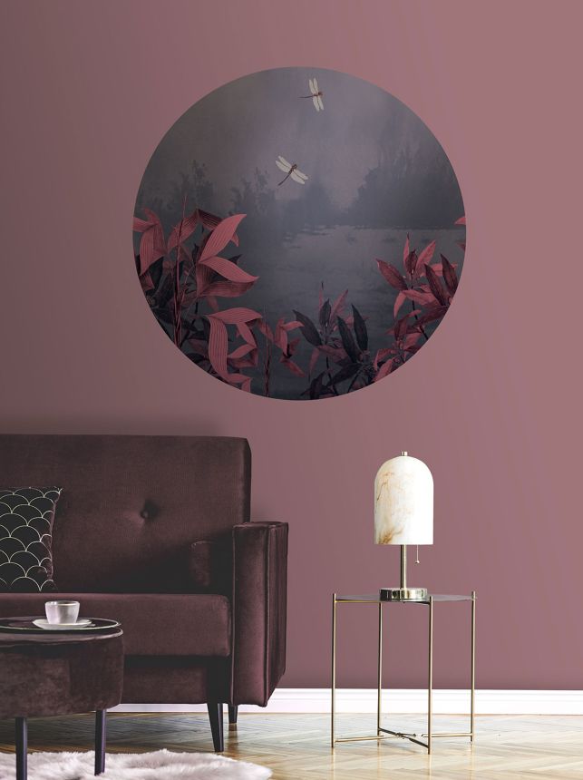 Előre ragasztott kör alakú polár tapéta, Szitakötők, PLC044, Platinum Shapes, Decoprint