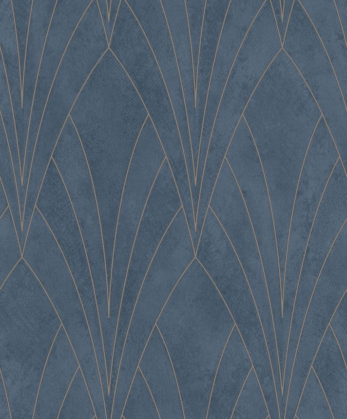 Kék modern geometrikus mintás design tapéta, Art Deco, L85601, Elegance, Ugepa