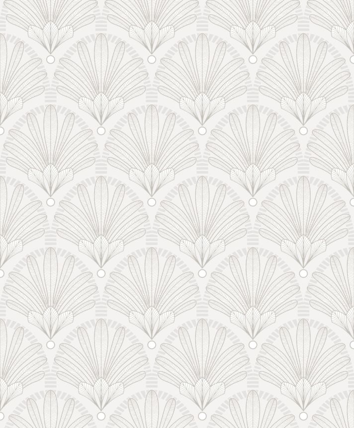 Fehér-ezüst vlies tapéta Art Deco, M53300, Elegance, Ugepa