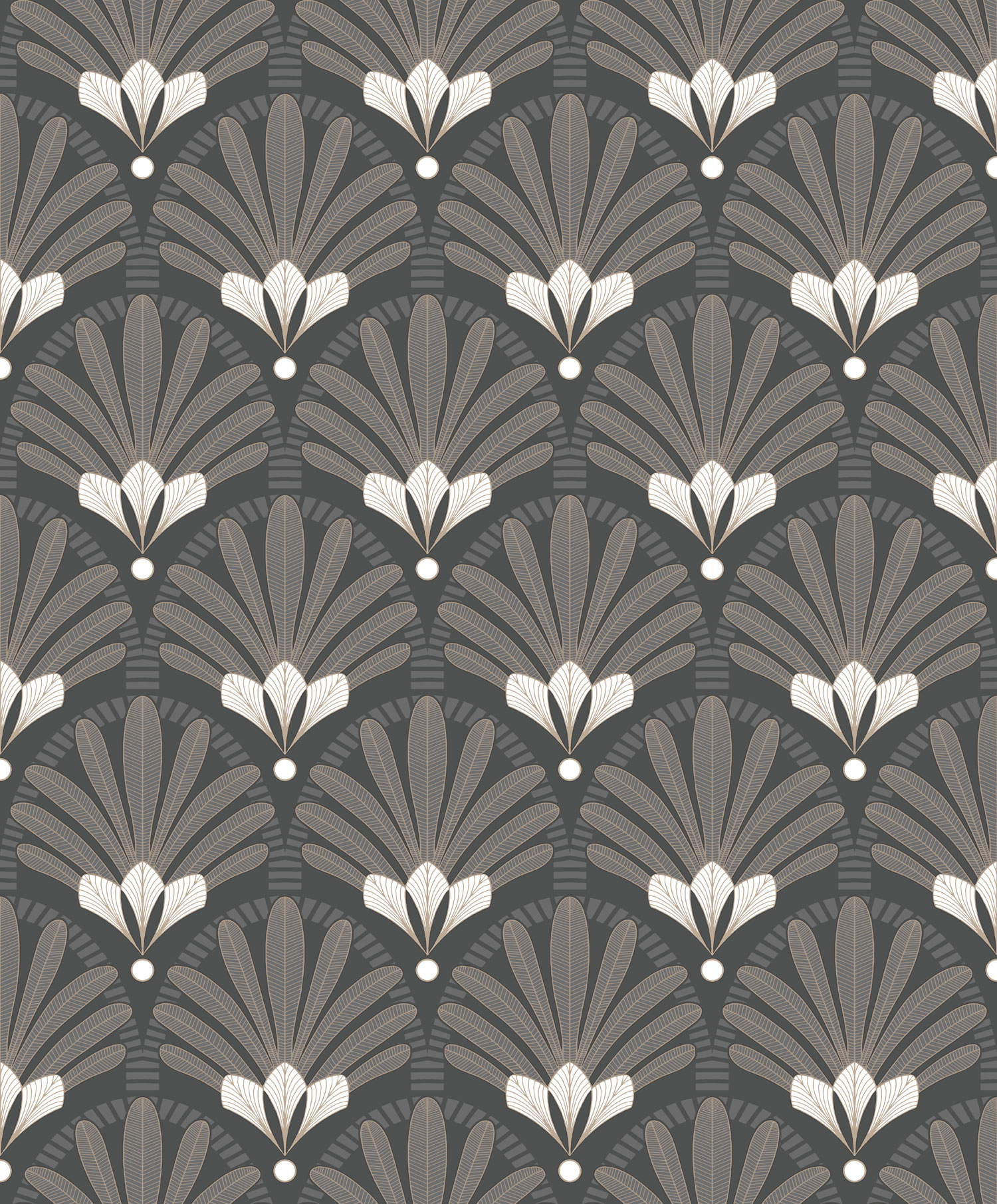 Fekete vlies tapéta Art Deco stílusú, M53309, Elegance, Ugepa