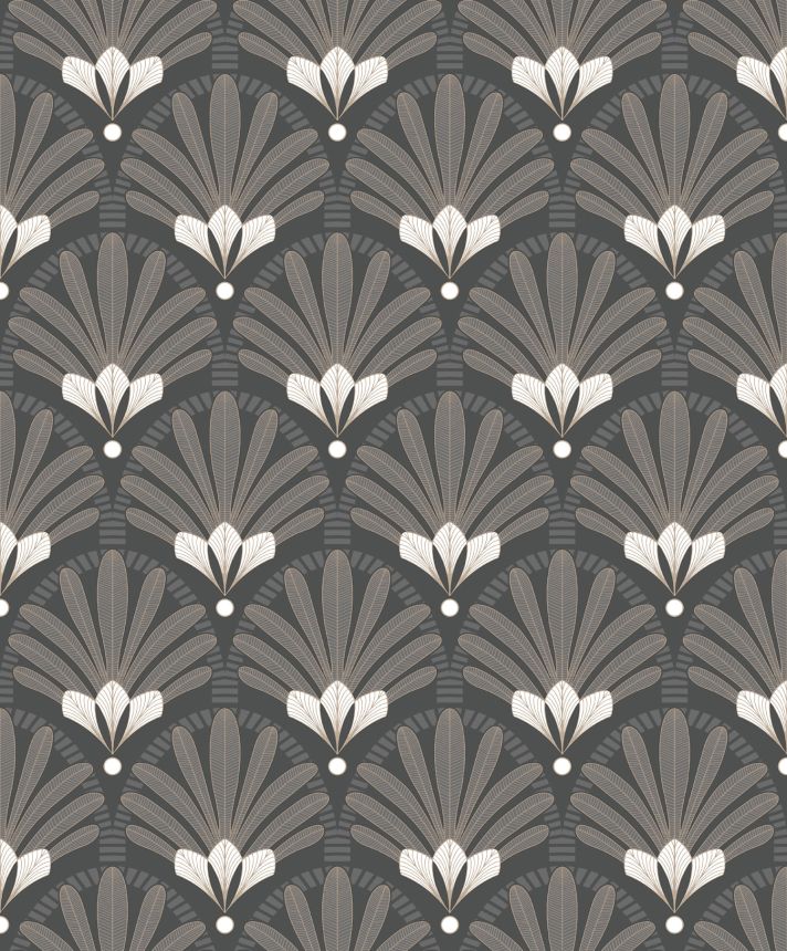 Fekete vlies tapéta Art Deco stílusú, M53309, Elegance, Ugepa