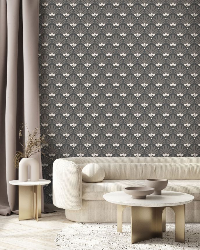Fekete vlies tapéta Art Deco stílusú, M53309, Elegance, Ugepa