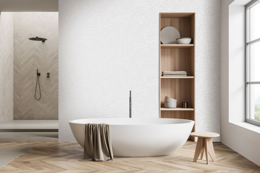 Fehér vlies tapéta, tenger hullámai, M62900, Elegance, Ugepa