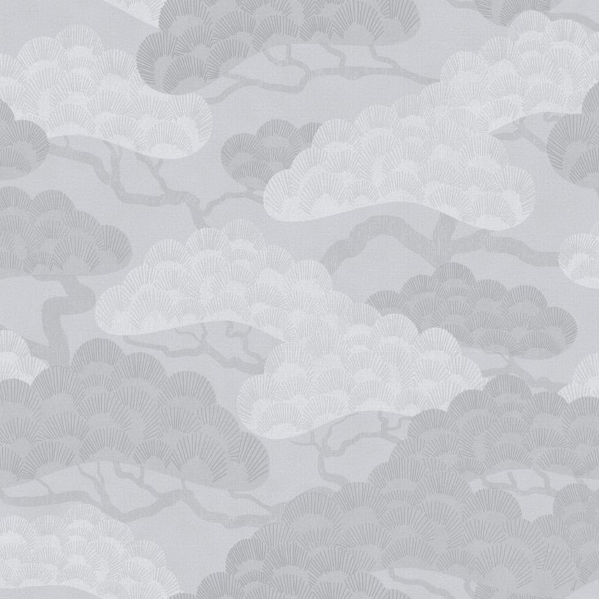 Szürke vlies tapéta, gallyak, fák, M64409, Elegance, Ugepa