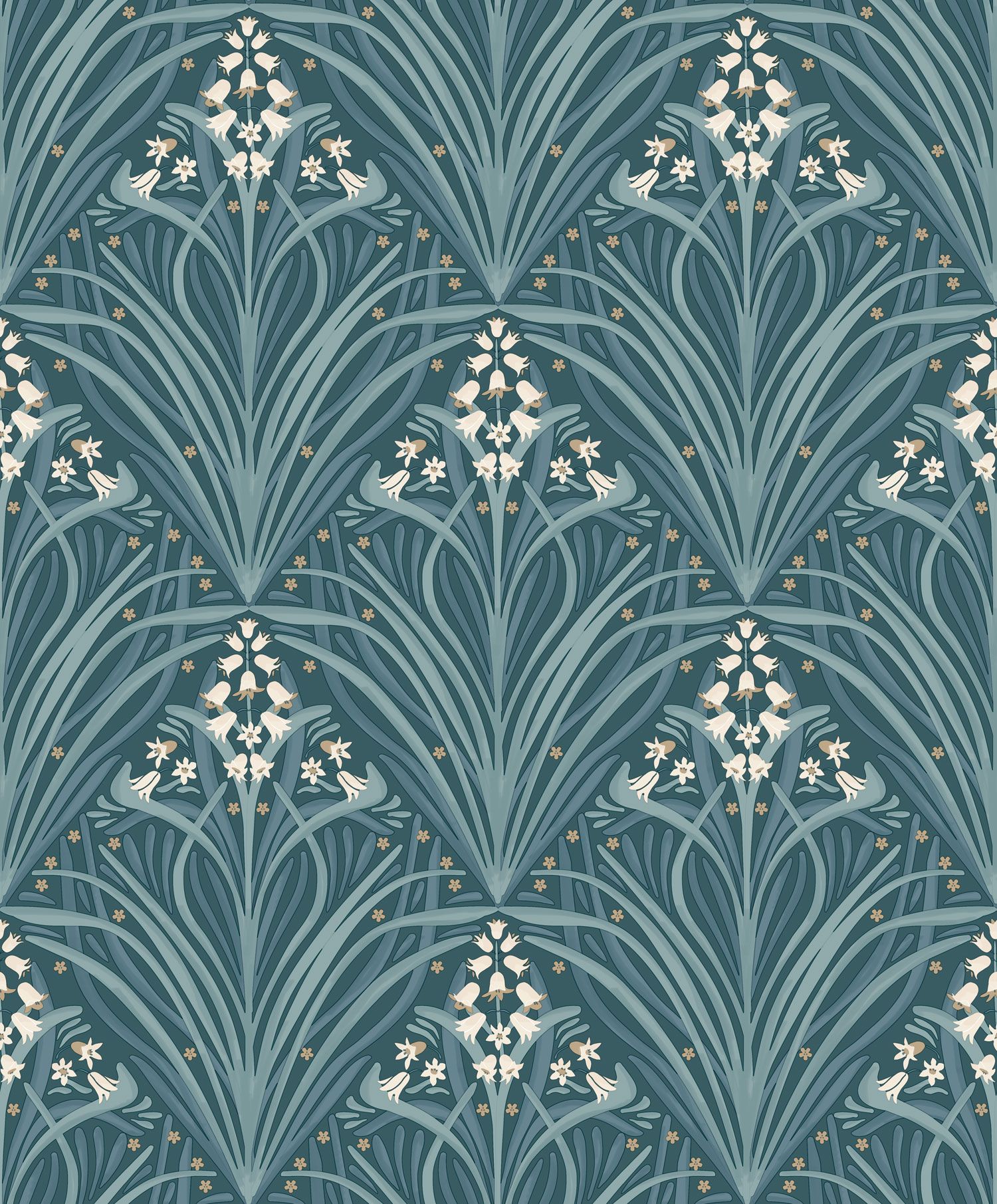 Zöld virágos vlies tapéta, Art Deco, M66114, Elegance, Ugepa