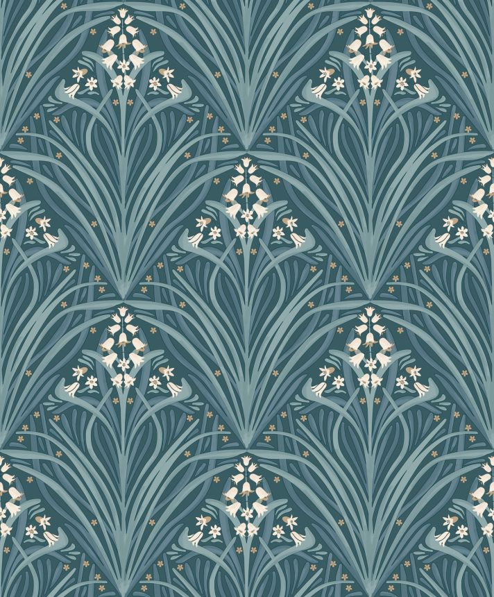 Zöld virágos vlies tapéta, Art Deco, M66114, Elegance, Ugepa