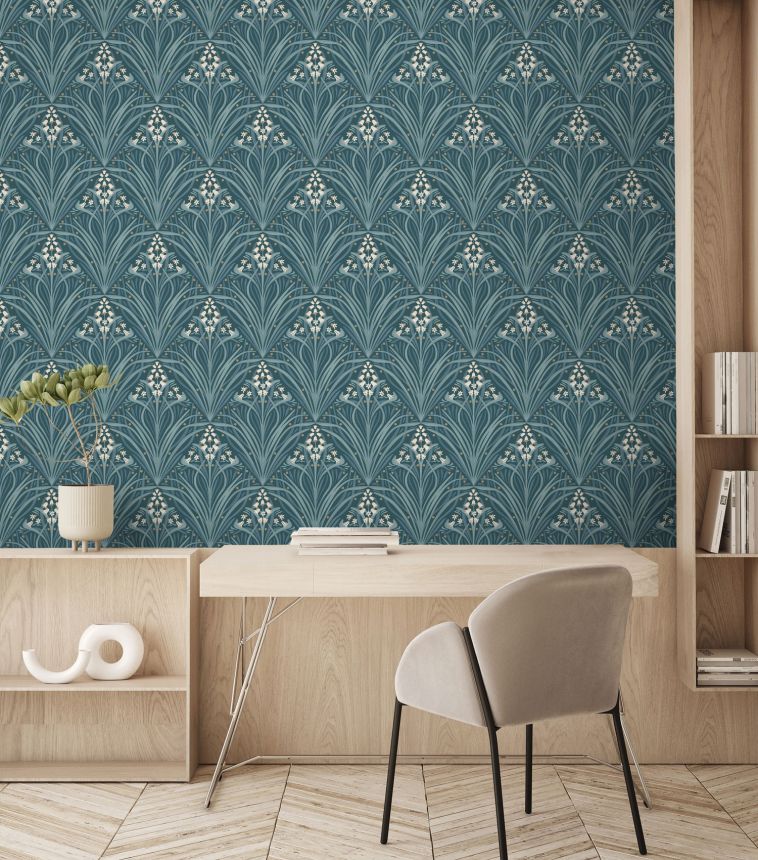 Zöld virágos vlies tapéta, Art Deco, M66114, Elegance, Ugepa