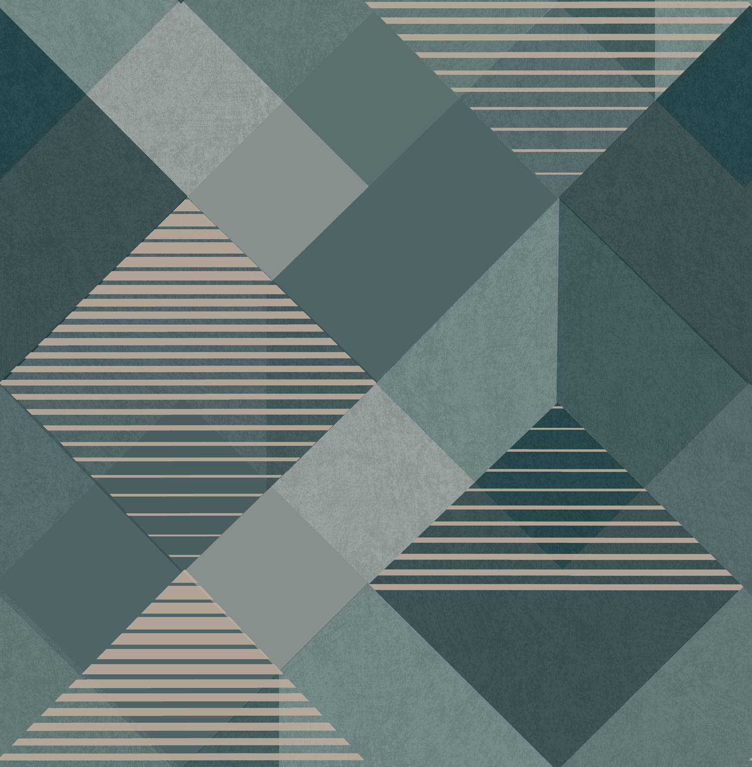 Zöld-arany geometrikus vlies tapéta, 118687, Vavex 2025