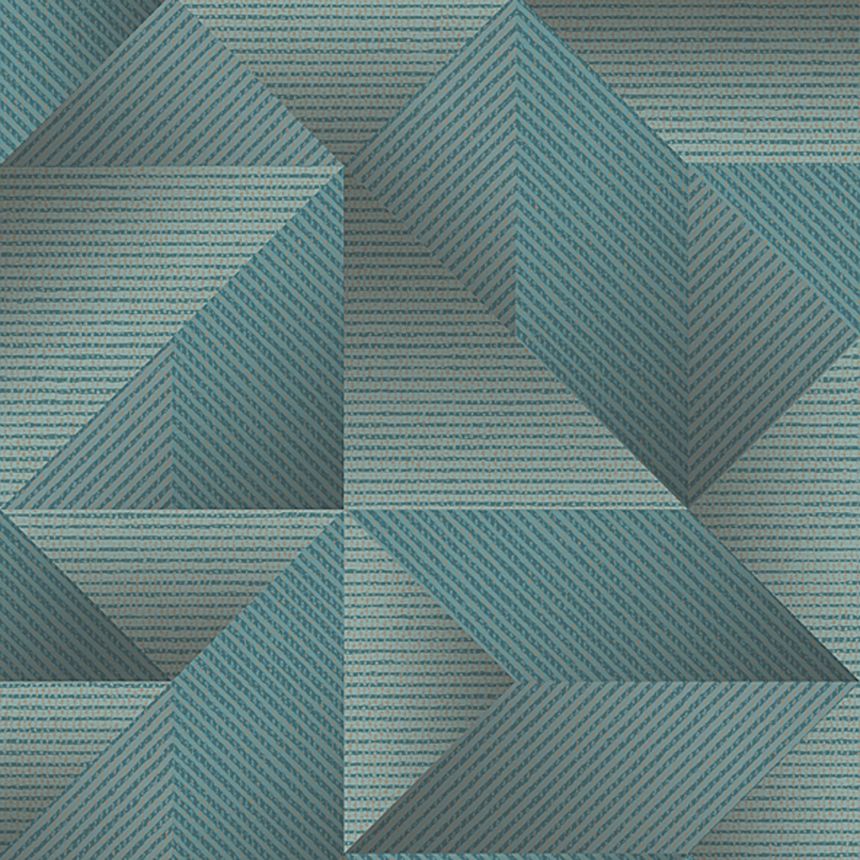 Türkiz geometrikus vlies tapéta, TP422976, Exclusive Threads, Design ID