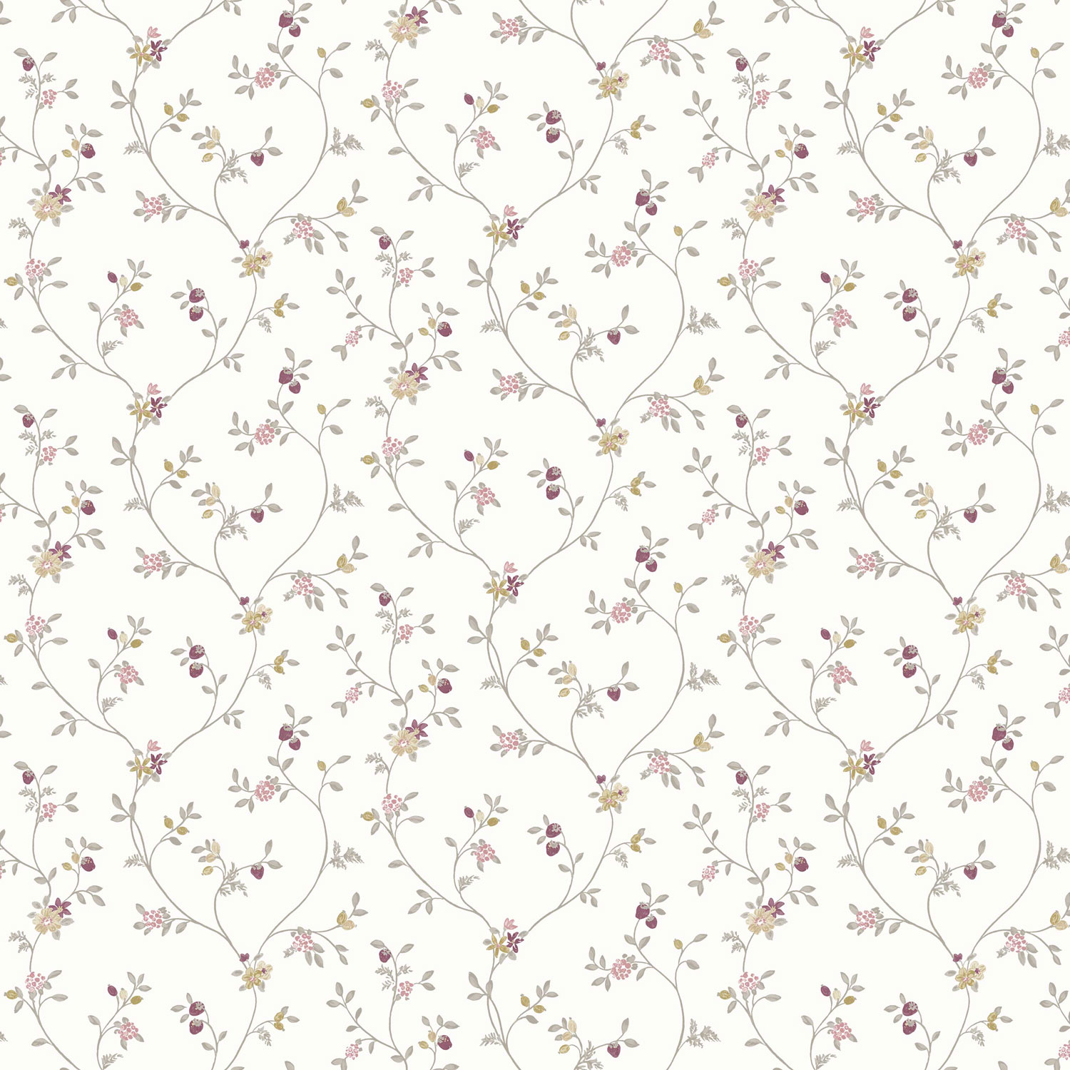 Fehér vlies virágos tapéta, 12332, Fiori Country, Parato
