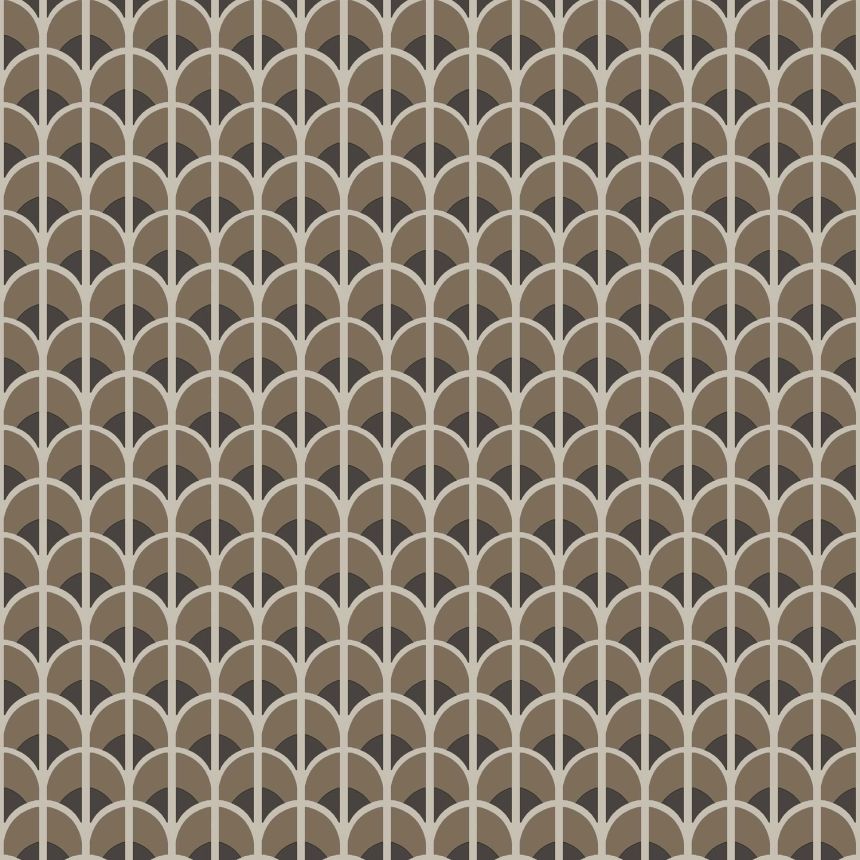 Barna vlies tapéta geometrikus mintával 28867, Thema, Cristiana Masi by Parat