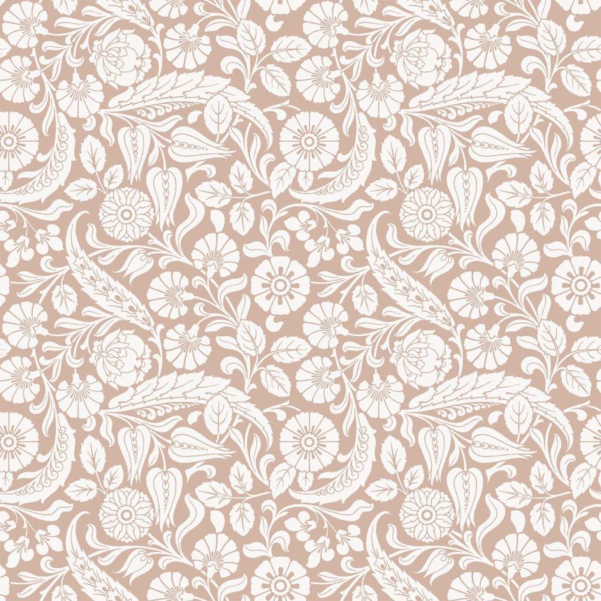Bézs vlies virágos tapéta, 139330, Vintage Flowers, Esta Home