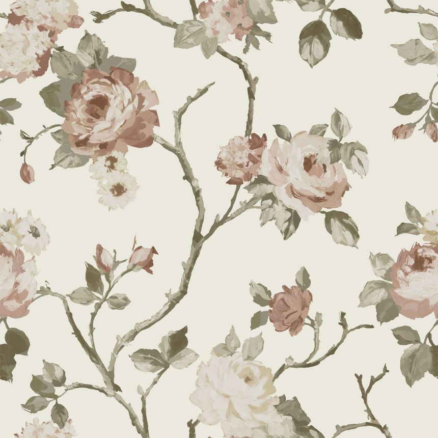 Vlies virágos tapéta, 139406, Vintage Flowers, Esta Home