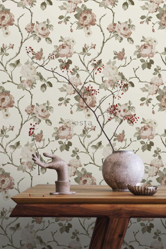 Vlies virágos tapéta, 139406, Vintage Flowers, Esta Home