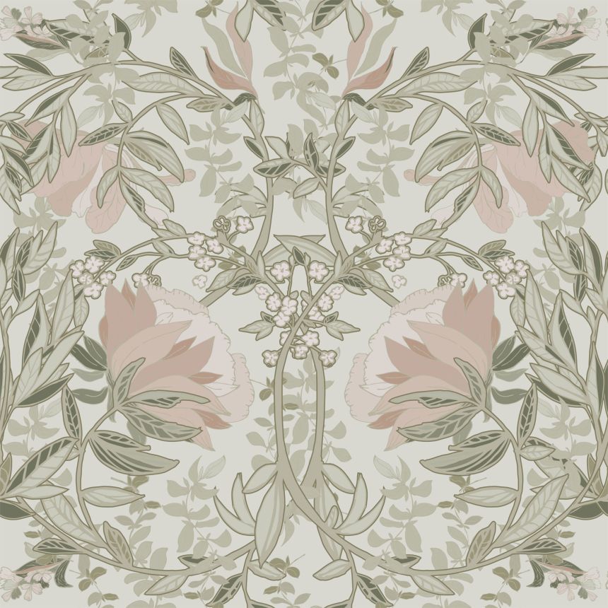 Szecessziós polár virágos tapéta, 139418, Vintage Flowers, Esta Home