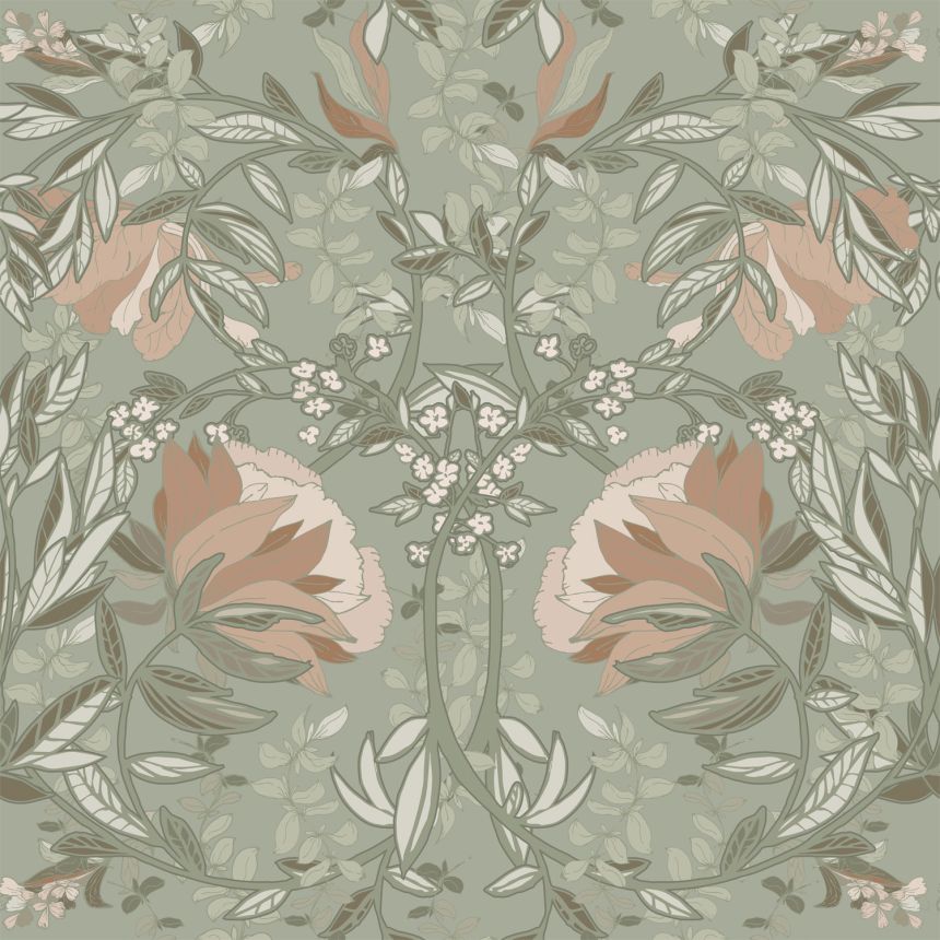 Szecessziós polár virágos tapéta, 139419, Vintage Flowers, Esta Home