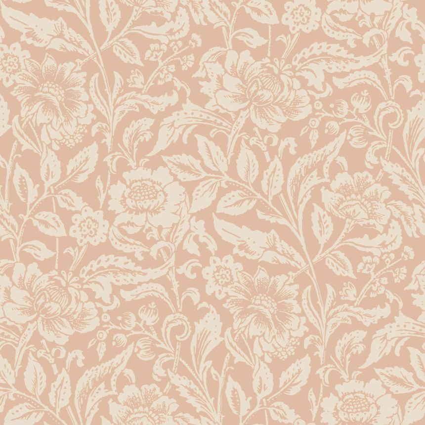 Bézs vlies virágos tapéta, 139427, Vintage Flowers, Esta Home