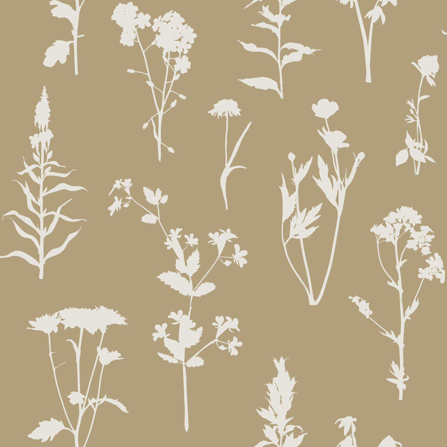 Barna vlies tapéta, virágok, levelek, 139483, Vintage Flowers, Esta Home