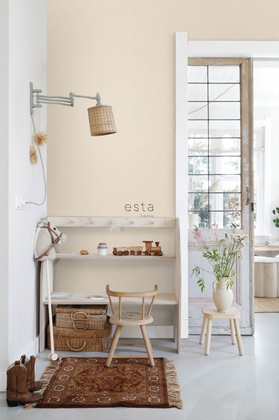 Bézs vlies tapéta rácsmintával 139545, To the Moon and Back, Esta Home