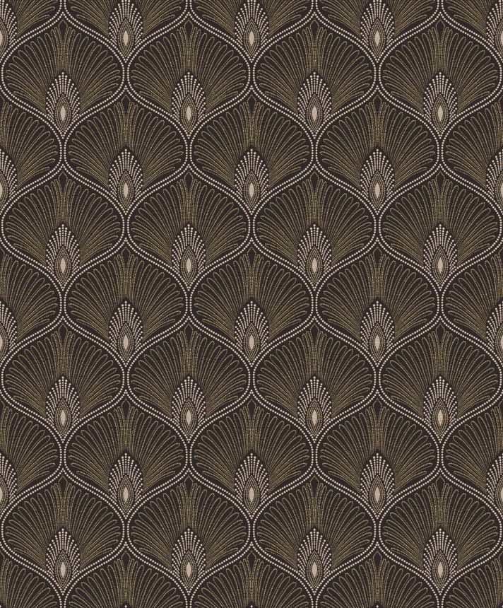 Fekete vlies barokk tapéta, OTH202, Othello, Zoom by Masureel