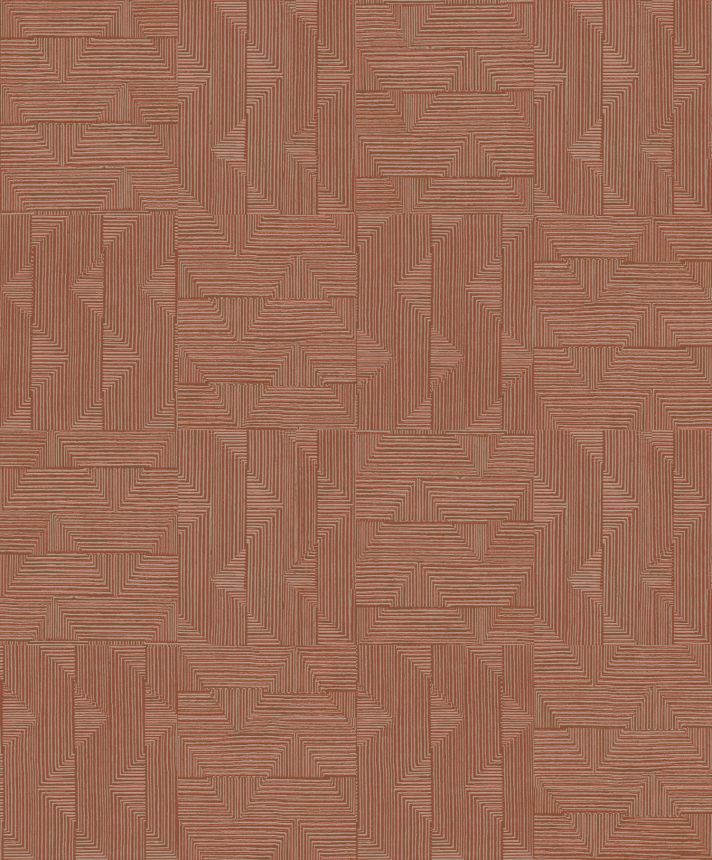 Borvörös geometrikus vlies tapéta SPI402, Spirit of Nature, Khroma by Masureel