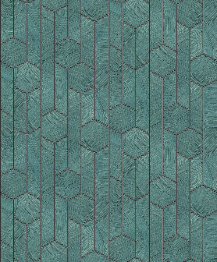 Zöld geometrikus vlies tapéta, SUM104, Summer, Khroma by Masureel