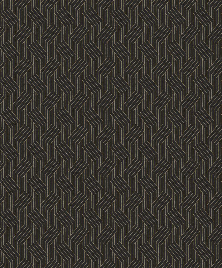 Fekete geometrikus vlies 3D tapéta, ZEN405, Zen, Zoom by Masureel