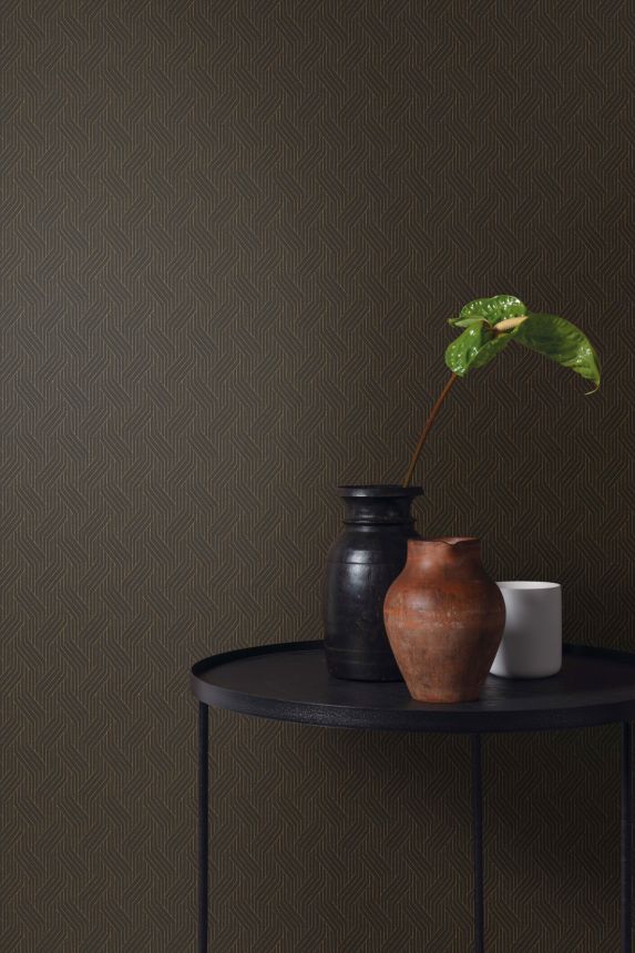 Fekete geometrikus vlies 3D tapéta, ZEN405, Zen, Zoom by Masureel