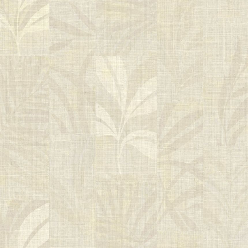 Luxus krémszínű vlies tapéta levelekkel, Z18917, Trussardi 7, Zambaiti Parati