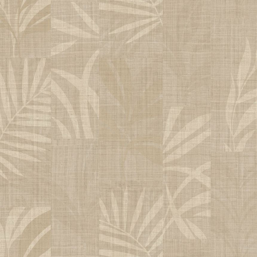 Luxus szürke-bézs vlies tapéta levelekkel, Z18924, Trussardi 7, Zambaiti Parati